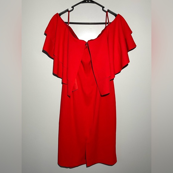 Ralph Lauren Vibrant Red Ruffle Mini Dress - Picture 5 of 13